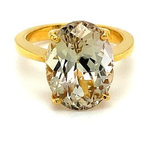 Yellow Tanzanite 9.32ct Solid 22K Yellow Gold Ring